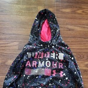 Used pink black red splat Under Armour swearshirt